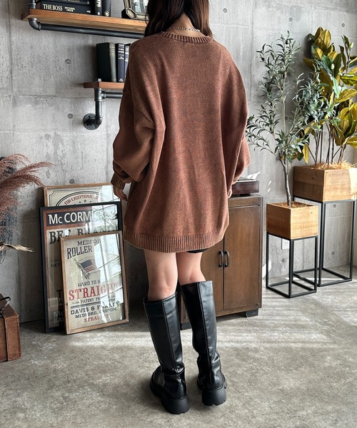 apres jour mignon(アプレジュールミニョン)の「【5周年記念アイテム】ピグメント加工ニット【ZOZOTOWN限定アイテム】(ニット/セーター・レディース・ブラウン系その他/ブラック/マスタード/キャメル・フリー/X-LARGE)」の14枚目の写真