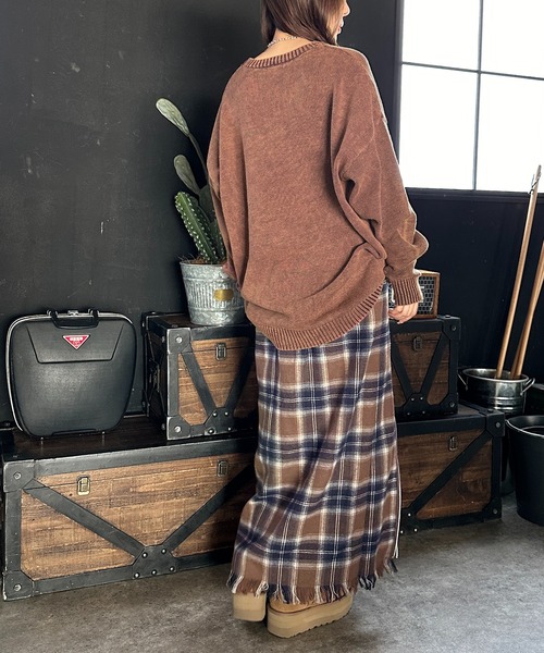 apres jour mignon(アプレジュールミニョン)の「【5周年記念アイテム】ピグメント加工ニット【ZOZOTOWN限定アイテム】(ニット/セーター・レディース・ブラウン系その他/ブラック/マスタード/キャメル・フリー/X-LARGE)」の21枚目の写真