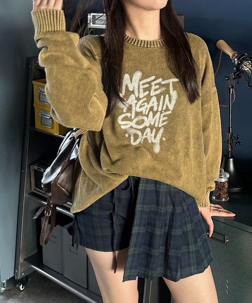 apres jour mignon(アプレジュールミニョン)の「【5周年記念アイテム】ピグメント加工ニット【ZOZOTOWN限定アイテム】(ニット/セーター・レディース・ブラウン系その他/ブラック/マスタード/キャメル・フリー/X-LARGE)」の22枚目の写真