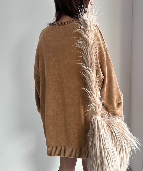 apres jour mignon(アプレジュールミニョン)の「【5周年記念アイテム】ピグメント加工ニット【ZOZOTOWN限定アイテム】(ニット/セーター・レディース・ブラウン系その他/ブラック/マスタード/キャメル・フリー/X-LARGE)」の6枚目の写真