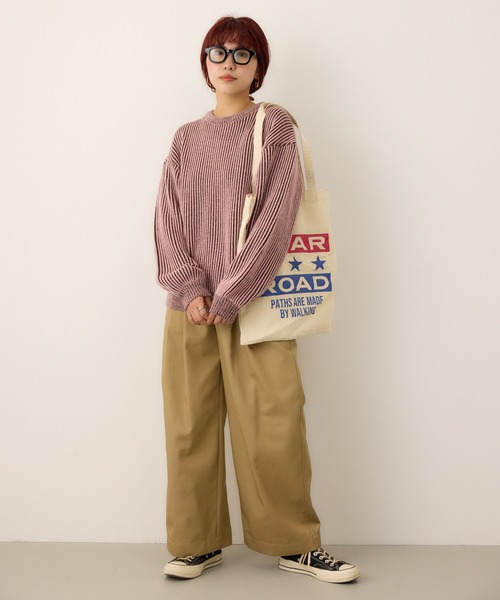 RODEO CROWNS WIDE BOWL(ロデオクラウンズワイドボウル)の「Vintage Graphicトートバッグ(トートバッグ・レディース・アイボリー/ブラック/イエロー系その他/ダークブルー・FREE)」の21枚目の写真