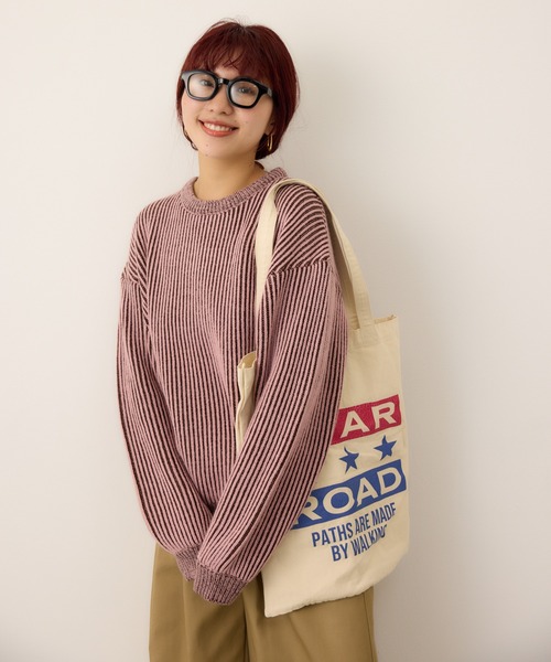 RODEO CROWNS WIDE BOWL(ロデオクラウンズワイドボウル)の「Vintage Graphicトートバッグ(トートバッグ・レディース・アイボリー/ブラック/イエロー系その他/ダークブルー・FREE)」の22枚目の写真