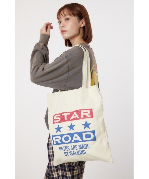 RODEO CROWNS WIDE BOWL(ロデオクラウンズワイドボウル)の「Vintage Graphicトートバッグ(トートバッグ・レディース・アイボリー/ブラック/イエロー系その他/ダークブルー・FREE)」の19枚目の写真