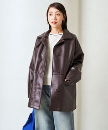 FREAK'S STORE | 限定展開　ウエストコード PU レザー ミドル丈 コート(その他アウター)