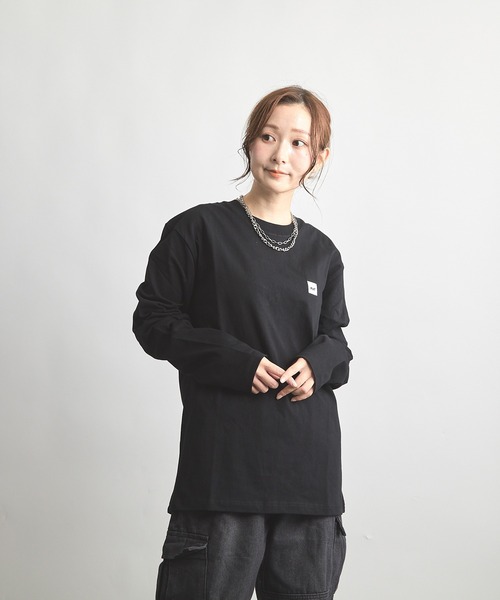 B'day(ビーデイ)の「ヘヴィウェイト天竺 刺繍 長袖 クルーネック(Tシャツ/カットソー・レディース・ブラック/ホワイト/ベージュ・LARGE/MEDIUM)」の8枚目の写真