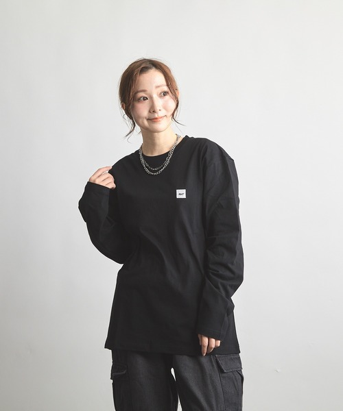 B'day(ビーデイ)の「ヘヴィウェイト天竺 刺繍 長袖 クルーネック(Tシャツ/カットソー・レディース・ブラック/ホワイト/ベージュ・LARGE/MEDIUM)」の9枚目の写真