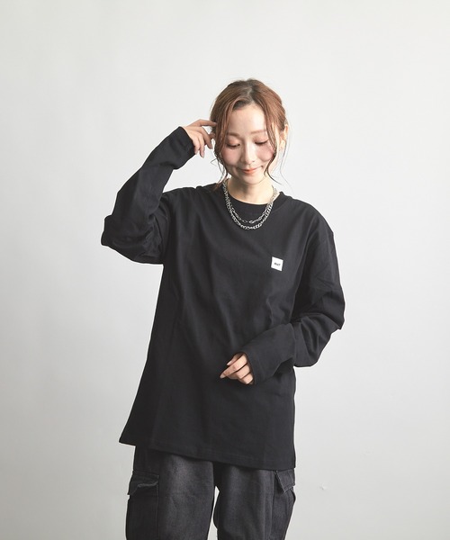 B'day(ビーデイ)の「ヘヴィウェイト天竺 刺繍 長袖 クルーネック(Tシャツ/カットソー・レディース・ブラック/ホワイト/ベージュ・LARGE/MEDIUM)」の10枚目の写真