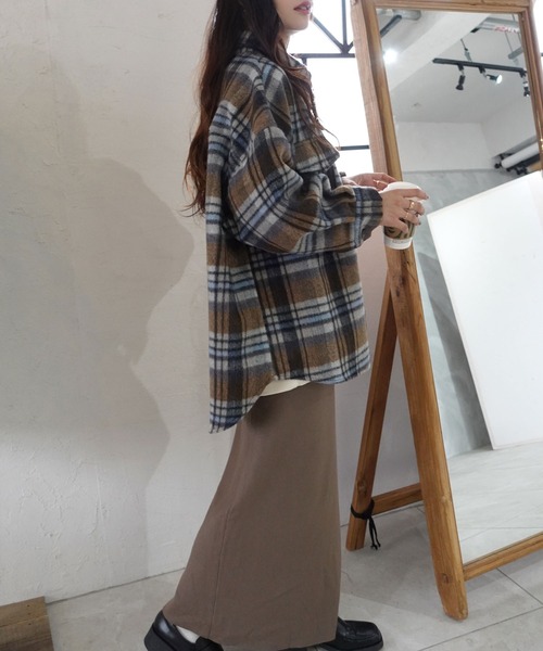 CORNERS(コーナーズ)の「起毛チェックシャツジャケット(ブルゾン・レディース・ベージュ/イエロー/ブラウン・M)」の6枚目の写真