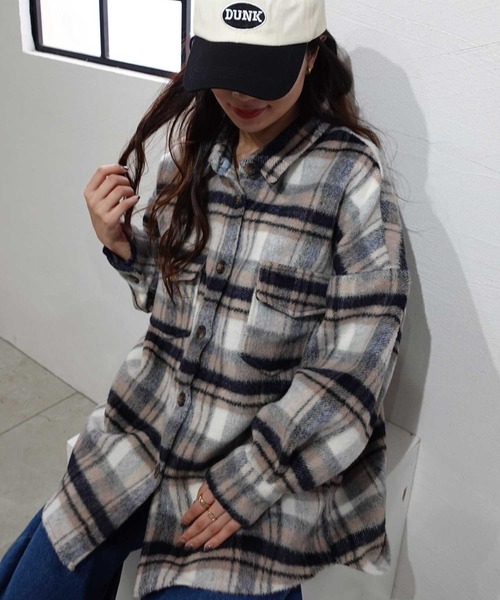 CORNERS(コーナーズ)の「起毛チェックシャツジャケット(ブルゾン・レディース・ベージュ/イエロー/ブラウン・M)」の10枚目の写真