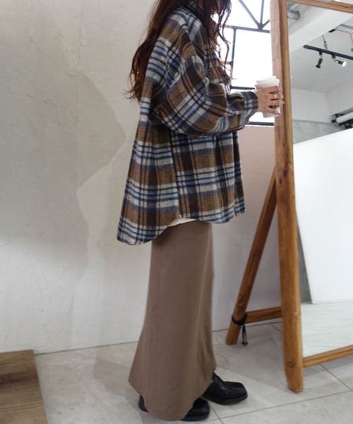 CORNERS(コーナーズ)の「起毛チェックシャツジャケット(ブルゾン・レディース・ベージュ/イエロー/ブラウン・M)」の15枚目の写真