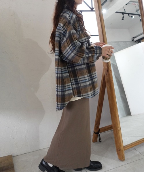 CORNERS(コーナーズ)の「起毛チェックシャツジャケット(ブルゾン・レディース・ベージュ/イエロー/ブラウン・M)」の16枚目の写真
