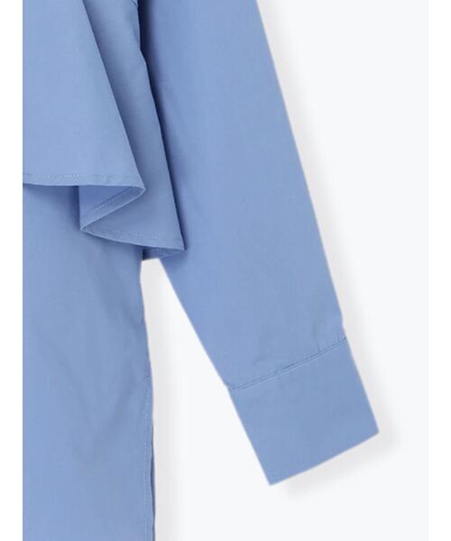 Lugnoncure(ルノンキュール)の「フリル付レギュラーシャツ(シャツ/ブラウス・レディース・ブルー/ベージュ/オフホワイト・F)」の19枚目の写真