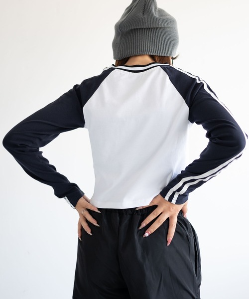 dispark（ディスパーク）の「DISPARK/サイドラインレーシングトップス（Tシャツ/カットソー・レディース・ネイビー/ホワイト・FREE）」の6枚目の写真