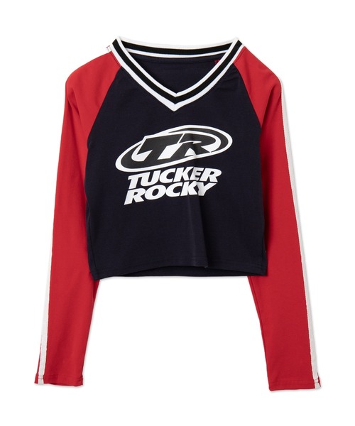 dispark（ディスパーク）の「DISPARK/サイドラインレーシングトップス（Tシャツ/カットソー・レディース・ネイビー/ホワイト・FREE）」の16枚目の写真