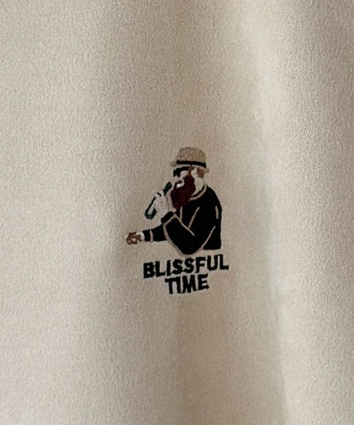 Quash（クアッシュ）の「【別注限定展開】髭おじさん胸刺繍スウェードクルーネックトレーナー（スウェット・メンズ・ブルーグリーン/グレイッシュベージュ/チャコールグレー/ブルー・M/L/XL）」の10枚目の写真