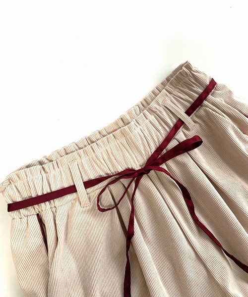 Q(キュー)の「ソフトコールパンツ(その他パンツ・レディース・ライトグレー/ベージュ・MEDIUM)」の3枚目の写真