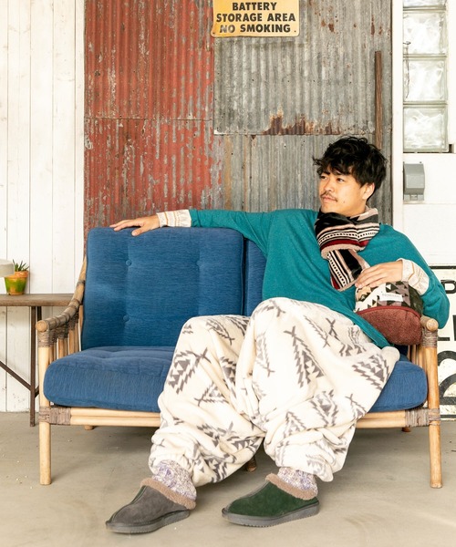 チャイハネ（チャイハネ）の「【チャイハネ】NOMADY ノマディストール マフラー（マフラー・レディース・ターコイズブルー/ナチュラル/ブラック/カーキ/スカイブルー/サンドベージュ・FREE）」の7枚目の写真