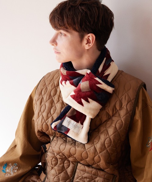 チャイハネ（チャイハネ）の「【チャイハネ】NOMADY ノマディストール マフラー（マフラー・レディース・ターコイズブルー/ナチュラル/ブラック/カーキ/スカイブルー/サンドベージュ・FREE）」の14枚目の写真