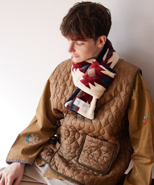 チャイハネ（チャイハネ）の「【チャイハネ】NOMADY ノマディストール マフラー（マフラー・レディース・ターコイズブルー/ナチュラル/ブラック/カーキ/スカイブルー/サンドベージュ・FREE）」の11枚目の写真