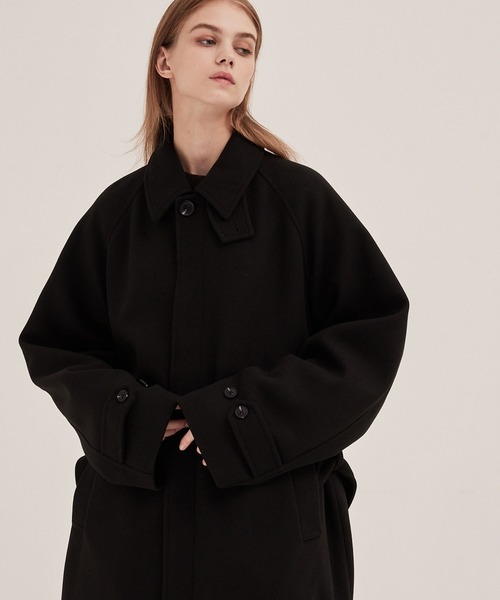 セール】テックメルトン2WAYオーバーロングラグランステンカラーコート