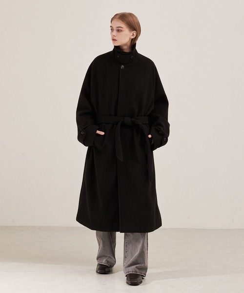 セール】テックメルトン2WAYオーバーロングラグランステンカラーコート