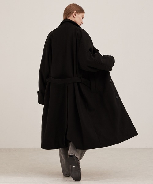 セール】テックメルトン2WAYオーバーロングラグランステンカラーコート