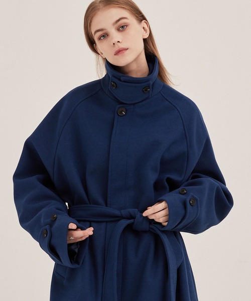 セール】テックメルトン2WAYオーバーロングラグランステンカラーコート