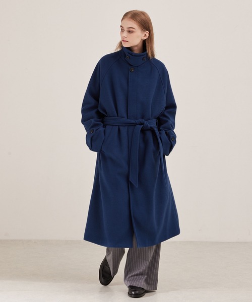 セール】テックメルトン2WAYオーバーロングラグランステンカラーコート