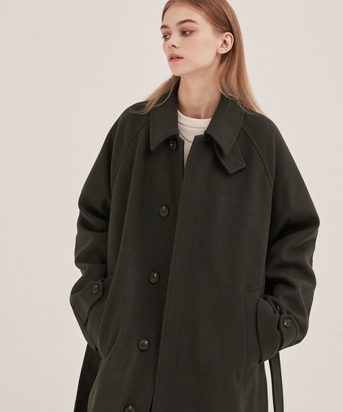 セール】テックメルトン2WAYオーバーロングラグランステンカラーコート