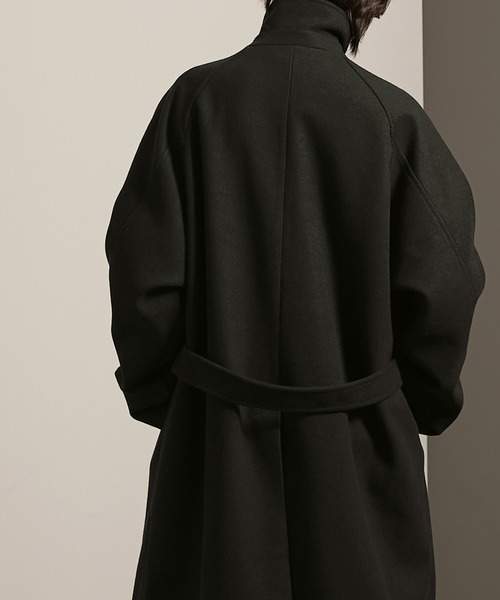 セール】テックメルトン2WAYオーバーロングラグランステンカラーコート