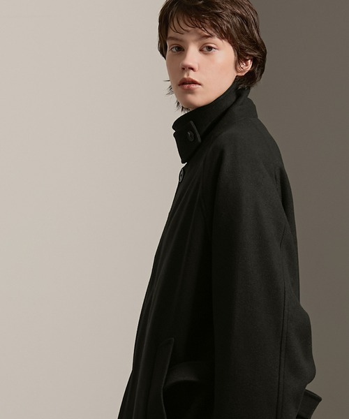 セール】テックメルトン2WAYオーバーロングラグランステンカラーコート