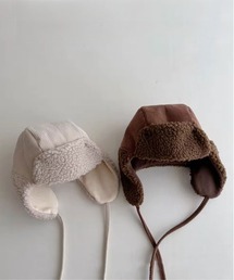 Bambin（ボンバン）の「【 Bambin / ボンバン 】 ボア & コーデュロイ 切替 フライトキャップ（キャップ・キッズ）」