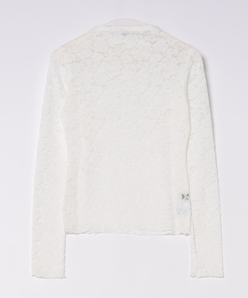 IRIS47(イリスフォーセブン)の「【IRIS47】rose race top / ローズ レース トップ(Tシャツ/カットソー・レディース・ブラック/ホワイト・FREE)」の8枚目の写真