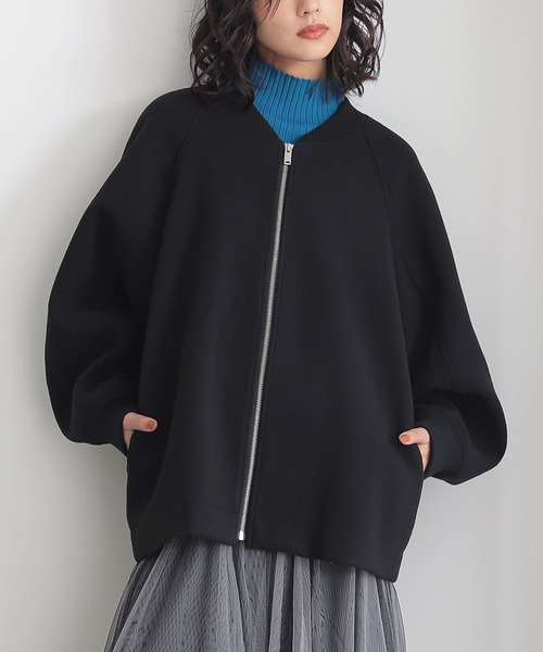 『フェイクメルトンボリュームスリーブブルゾン』（ブルゾン）｜n'OrLABEL（ノアールレーベル）