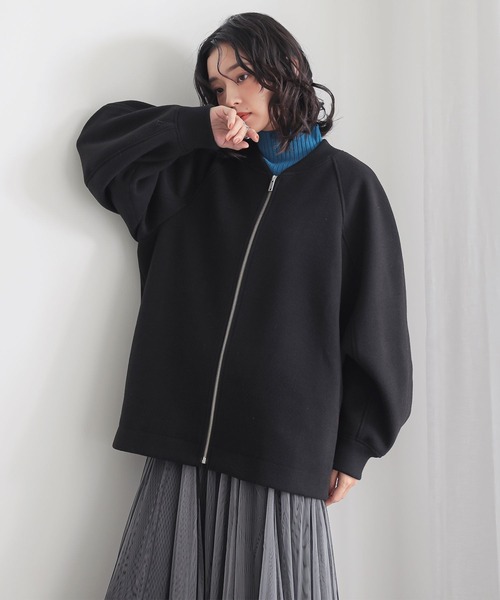 n'OrLABEL(ノアールレーベル)の「『フェイクメルトンボリュームスリーブブルゾン』(ブルゾン・レディース・アイボリー/ブラック・1/2)」の15枚目の写真
