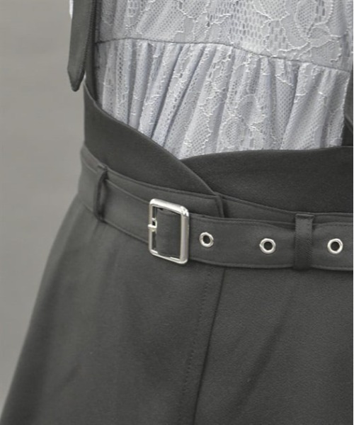 axes femme POETIQUE(アクシーズファムポエティック)の「ハーネスベルト付レースワンピース(ワンピース・レディース・ホワイト/ブラック/ブルーグレー・MEDIUM)」の9枚目の写真