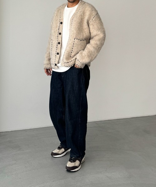 CANAL JEAN（キャナルジーン）の「choice_cnl/SEIRTAND　モヘア風ステッチカーディガン（カーディガン/ボレロ・レディース・ベージュ・SMALL/MEDIUM）」の7枚目の写真