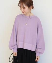 ピグメントショートスウェット