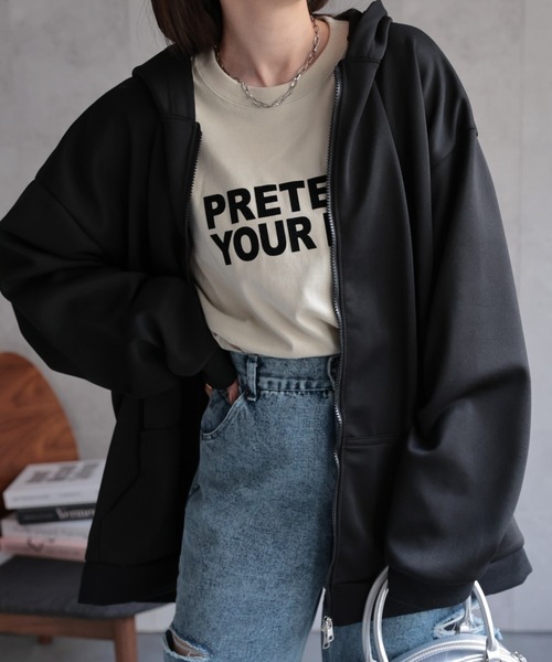 CREARE -LINO-(クレアーレリノ)の「<ユニセックス商品>ダブルジップフーディー/パーカー(パーカー・メンズ・グレー/ブラック・XL/L/M)」の11枚目の写真