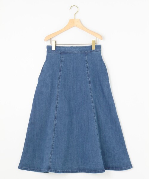 組曲（クミキョク）の「ライトデニム フレアスカート（デニムスカート・レディース・ダルブルー系・S2）」の18枚目の写真