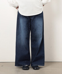 ストレッチデニムワイドパンツ