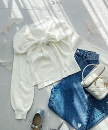 MAJESTIC LEGON | リボンビジューニット(ニット/セーター)