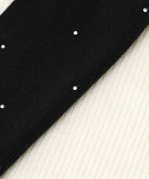 MAJESTIC LEGON（マジェスティックレゴン）の「リボンビジューニット（ニット/セーター・レディース・チャコールグレー/アイボリー/ホワイト系その他2/ブラック/ピンク/ライトグレー・MEDIUM）」の17枚目の写真