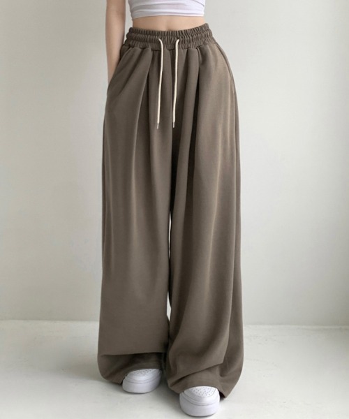 ワイドシルエット裏起毛スウェットパンツ（スウェットパンツ）｜Doux Belle（ドゥーベル）