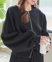 ウエストリブダブルジップダイバーブルゾン