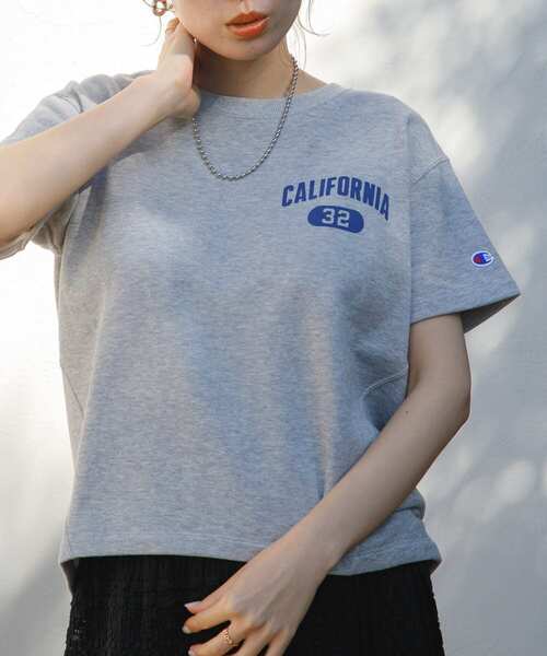 【アーバンリサーチサニーレーベル】『別注』Champion×Sonny Label　ラウンドヘムスウェットTシャツ 別注』Champion×Sonny Label ラウンドヘムスウェットTシャツ