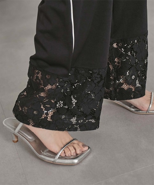 miette（ミエット）の「レース切替トラックパンツ（その他パンツ・レディース・ブラック/オフホワイト/レッド・FREE）」の14枚目の写真