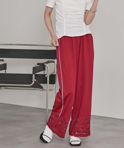 miette（ミエット）の「レース切替トラックパンツ（その他パンツ・レディース・ブラック/オフホワイト/レッド・FREE）」の21枚目の写真