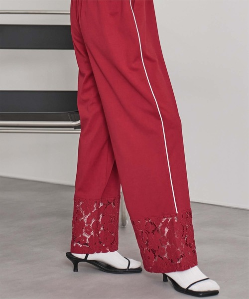 miette（ミエット）の「レース切替トラックパンツ（その他パンツ・レディース・ブラック/オフホワイト/レッド・FREE）」の22枚目の写真