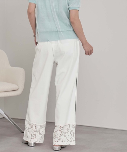 miette（ミエット）の「レース切替トラックパンツ（その他パンツ・レディース・ブラック/オフホワイト/レッド・FREE）」の8枚目の写真